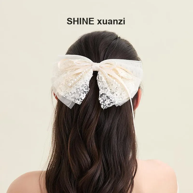 SHINE Cherished Moments Collection Fabric, Shell Pearl Hair Clips Women's-2
