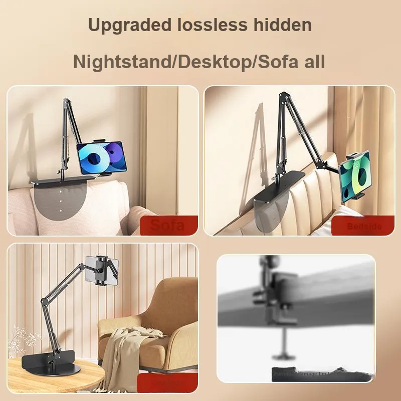 AIGO M11 Lazy Phone Stand IPad Flat Stand Nightstand Desktop Bedside Home Hidden Support Bracket No Clip Required-5