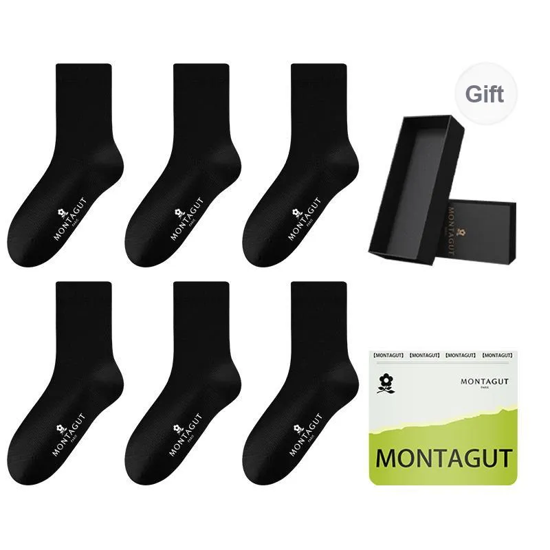 Montagut Mid Calf Socks Men's Gift Box Combination-60