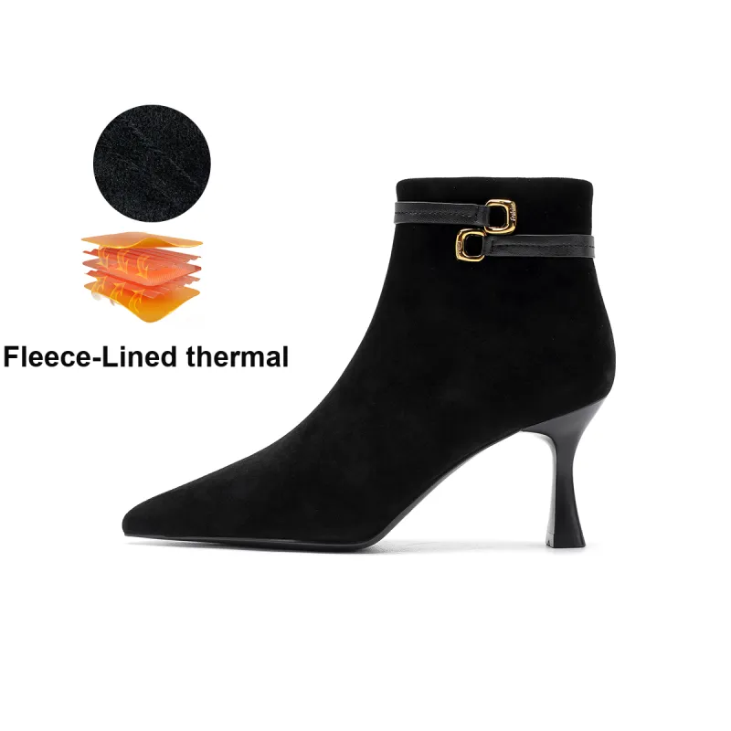 HARSON Ankle Boots 7cm Women's Black-7