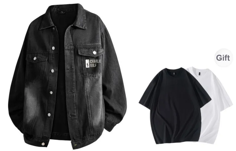 CHARLIE GOLF Denim Jacket Unisex-14