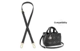 1.8cm Width Black Crossbody Plain Weave Shoulder Strap