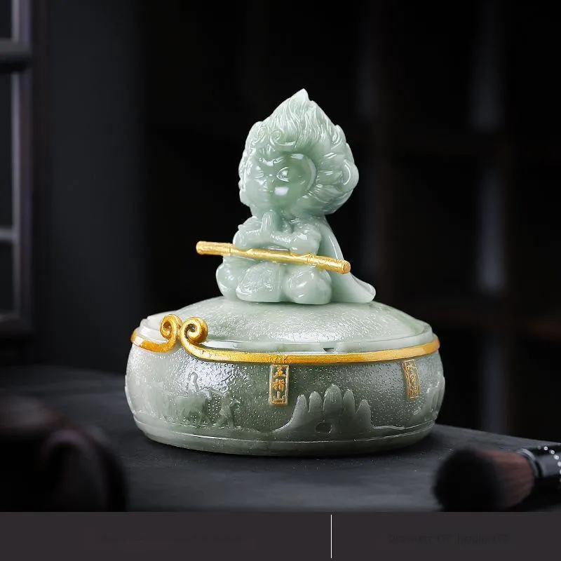 KERPA Creative Ashtray With Lid, Anti Skid, Ideal For Living Room Coffee Tables, Desktop Storage Ornament, One Size-5