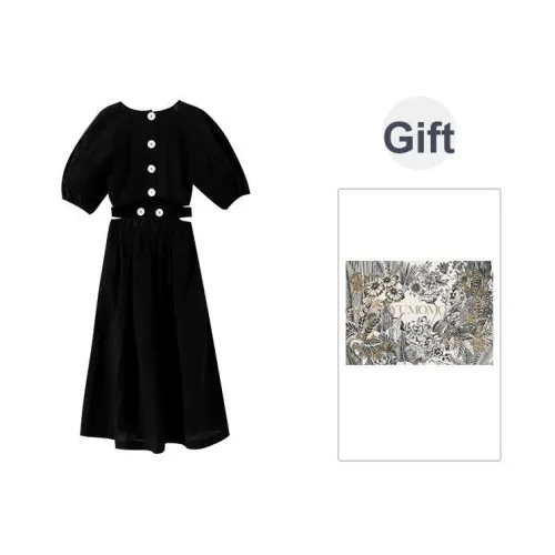 YUMOMO STAR Элегантное черное платье