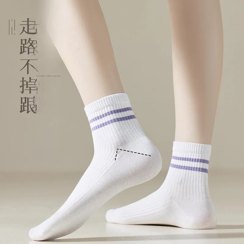 MIIOW Mid-Calf Socks Women's 5 Pack-2