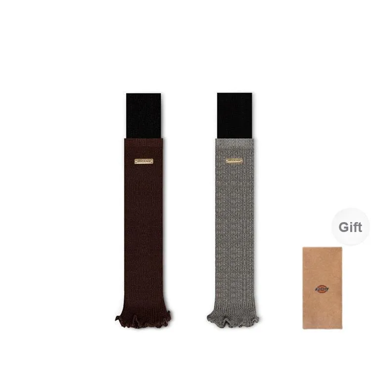 Dickies Lace Trims Slimming Layered Calf Socks Fall Winter Knee High Socks Gift Box Women's-16