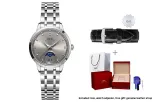 True Gray Dial Steel Band-Women's Watch