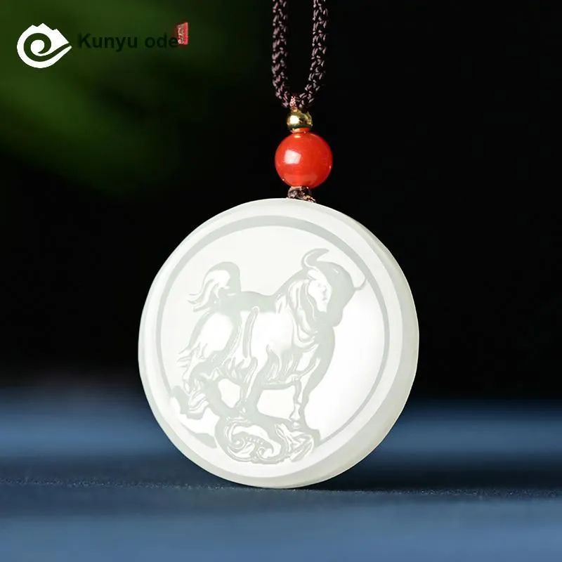 KUNYUYAO Pendants Pale Greenish White Jade Unisex-5