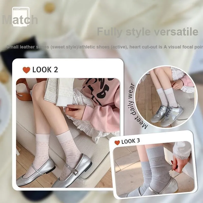 Lan Miao Mid Calf Socks Women's 5 Pack-14