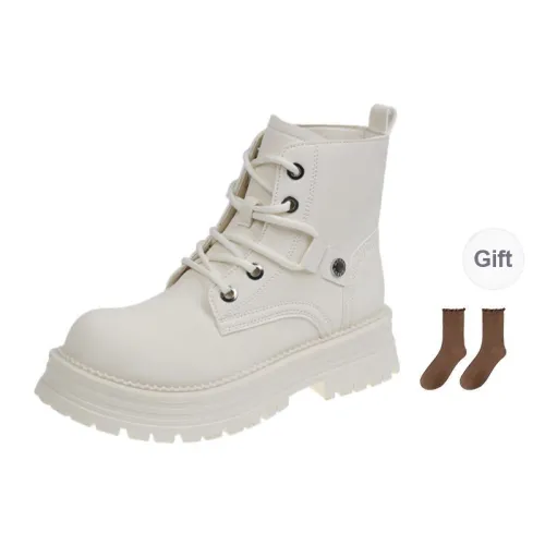Fawn Miri Ankle Boots Women's Cream White/Camel