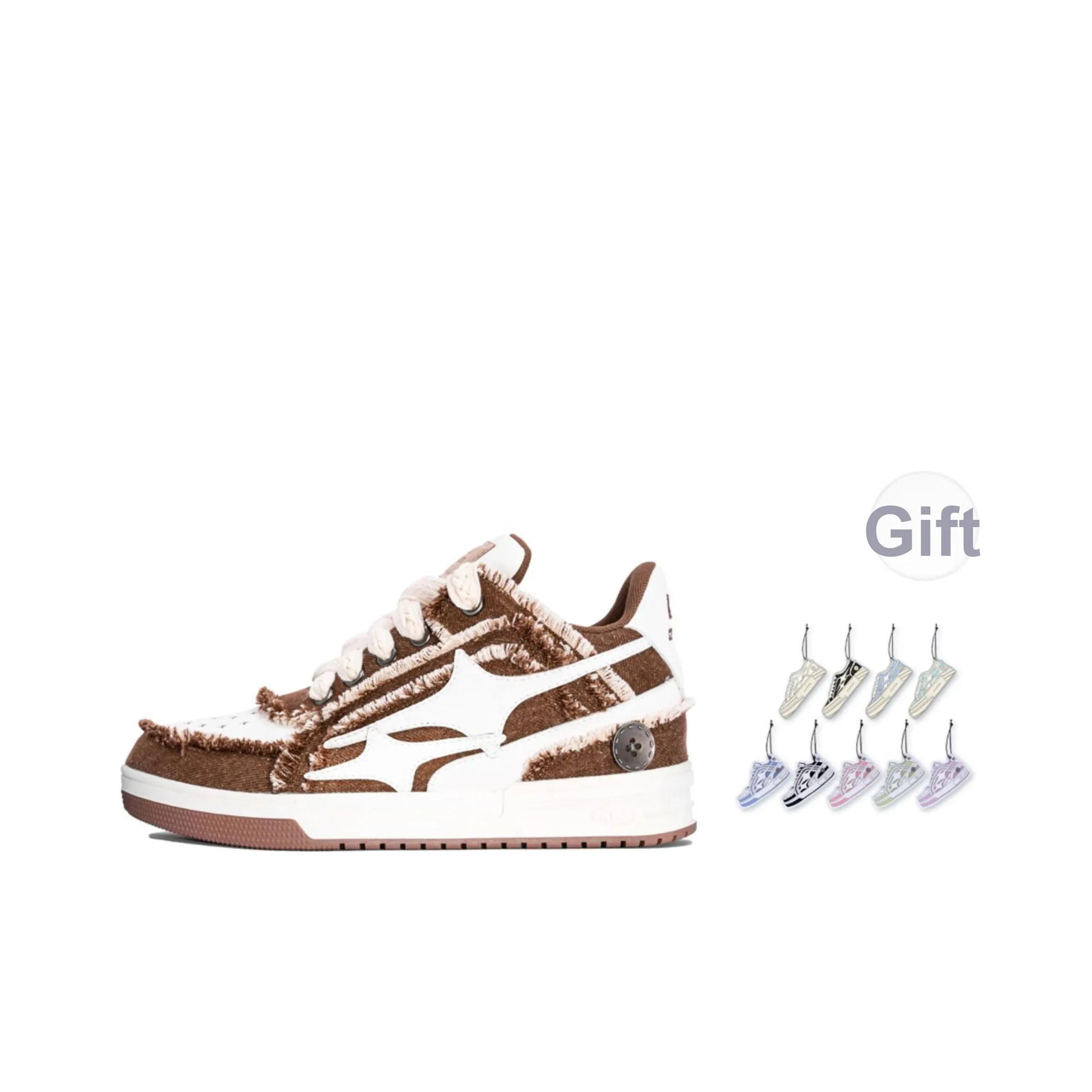 KILLWINNER Noah's Ark Shock Absorbers Slip-Resistant Abrasion-Resistant Low-Top Skateboard Shoes Unisex Brown Кроссовки KILLWINNER Noah's Ark Shock Absorbers против скольжения и износа низкие для скейтбординга унисекс коричневые