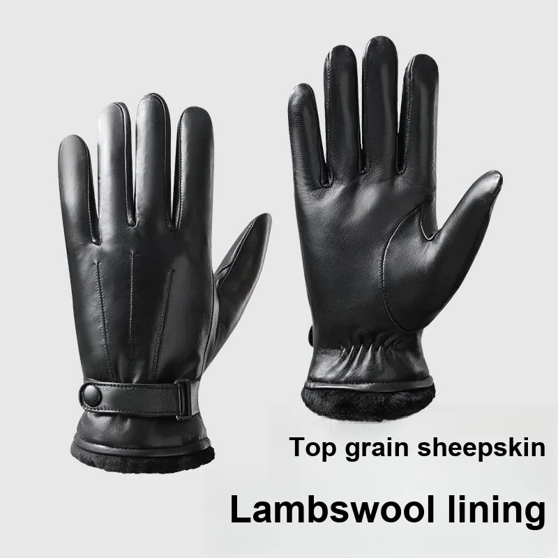 YUZHAOLIN Sheepskin Gloves Unisex-1