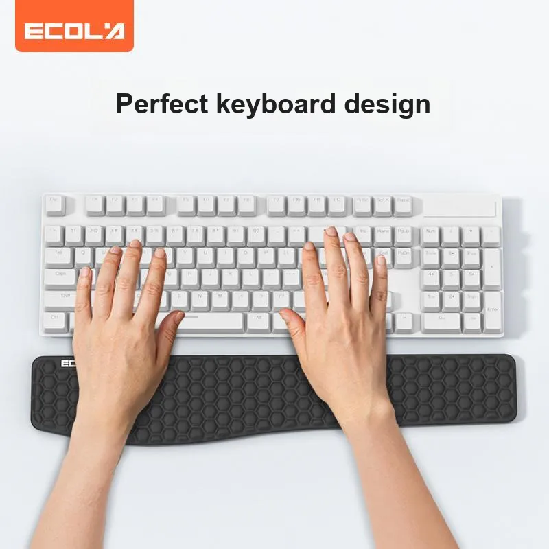 ECOLA Lycra Memory Foam Ergonomic 3D Effect Wrist Brace Mouse Pad EZ6BK-2