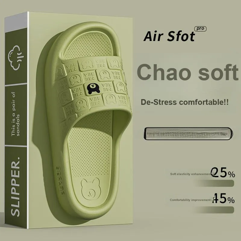Foot Recreation Summer Indoor Bathing Slip Resistant Squashy And Bouncy Feeling Platform Home Slippers-22