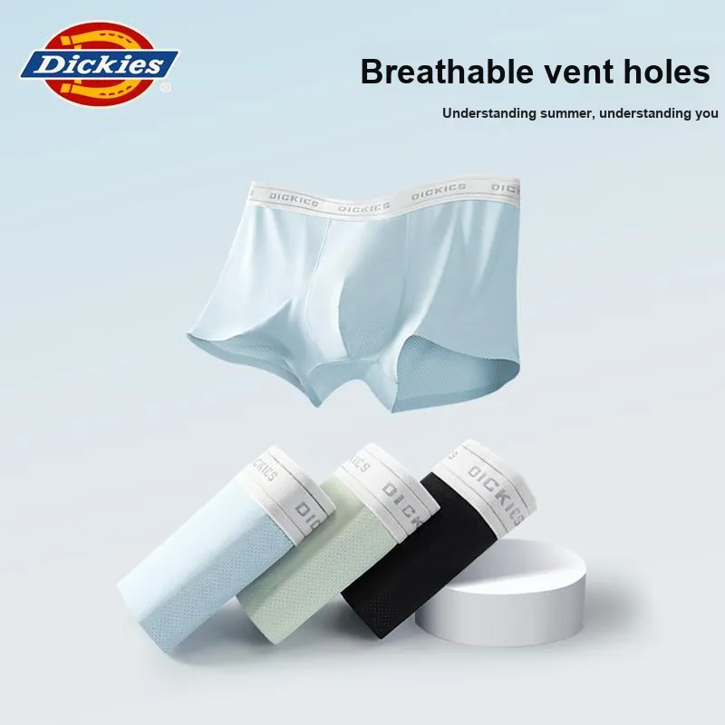 Dickies Underpants Men's Solid Color Comfortable And Breathable Skin Friendly Boxer 3 Pack Gift Box Set-17