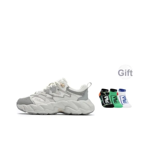 FILA Fern2 Покрытие Устойчивое к истиранию Дышащий Низкий Топ Casual Женский Белый Серый