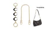 (Gold-Tone) Black Moon Extender Chain+Decorative Chain 40cm