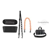 [Set of 3]Black Shoulder Strap+Orange 35cm Decorative Chain+DuPont Paper Liner