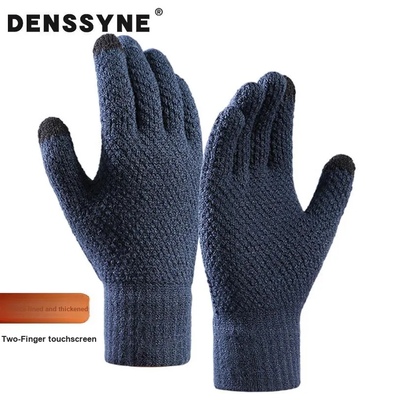 DENSSYNE Acrylic Spandex Knit Gloves Men's-4