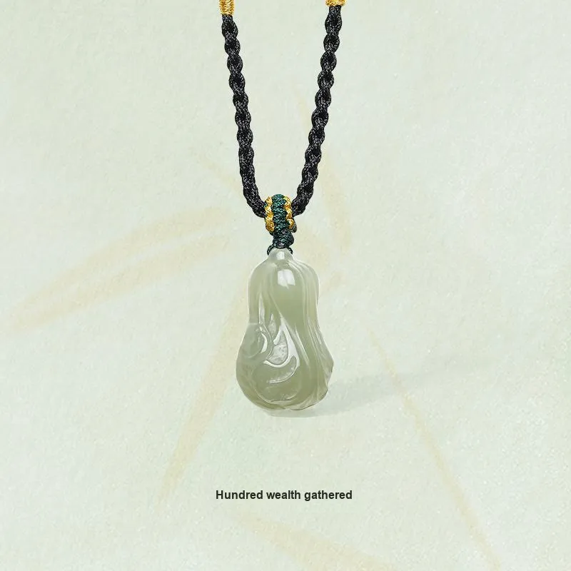 ZHOU LIU FU Pendants Green Jade Unisex-1