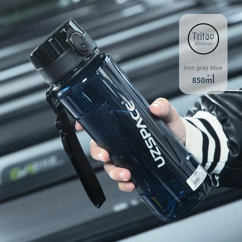 UZSPACE Outdoor Water Equipment Outdoor Water Bottle 850 1000ml Sports Fitness Tritan Material PP-6