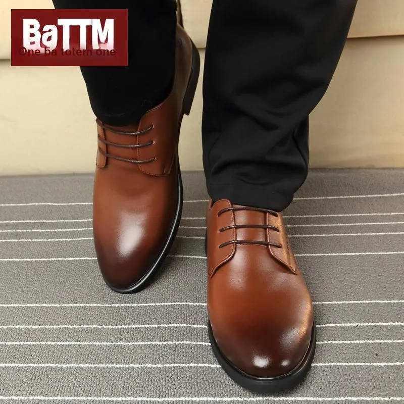 Batotem Dress Shoes Men Low Top Black/Brown-1