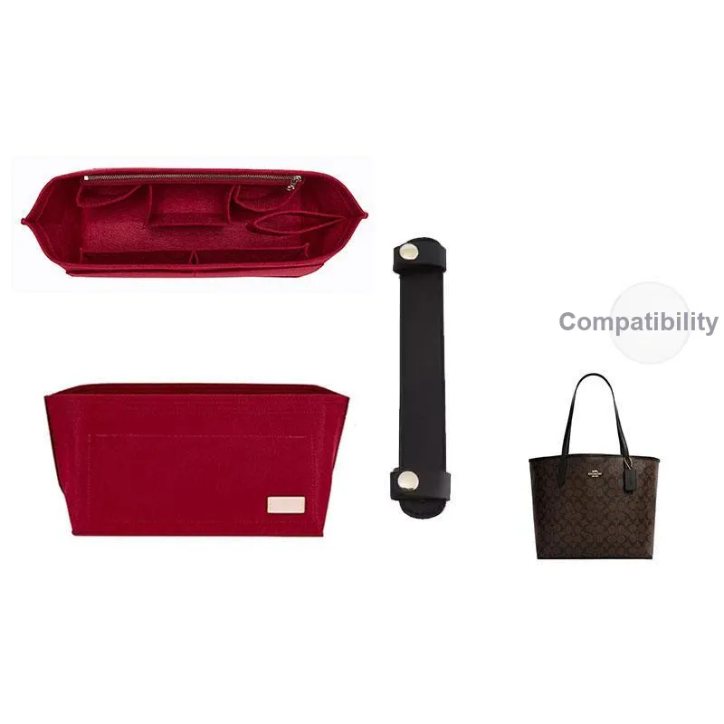 Jingxi Felt Storage Lining Bag Medium Bag Support Accessories Bag Accessory Women's Burgundy/Multicolor-16
