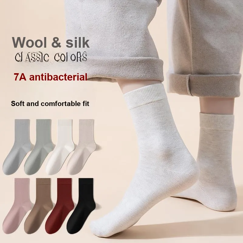 MIIOW Mid Calf Socks Women's Combo Set-11