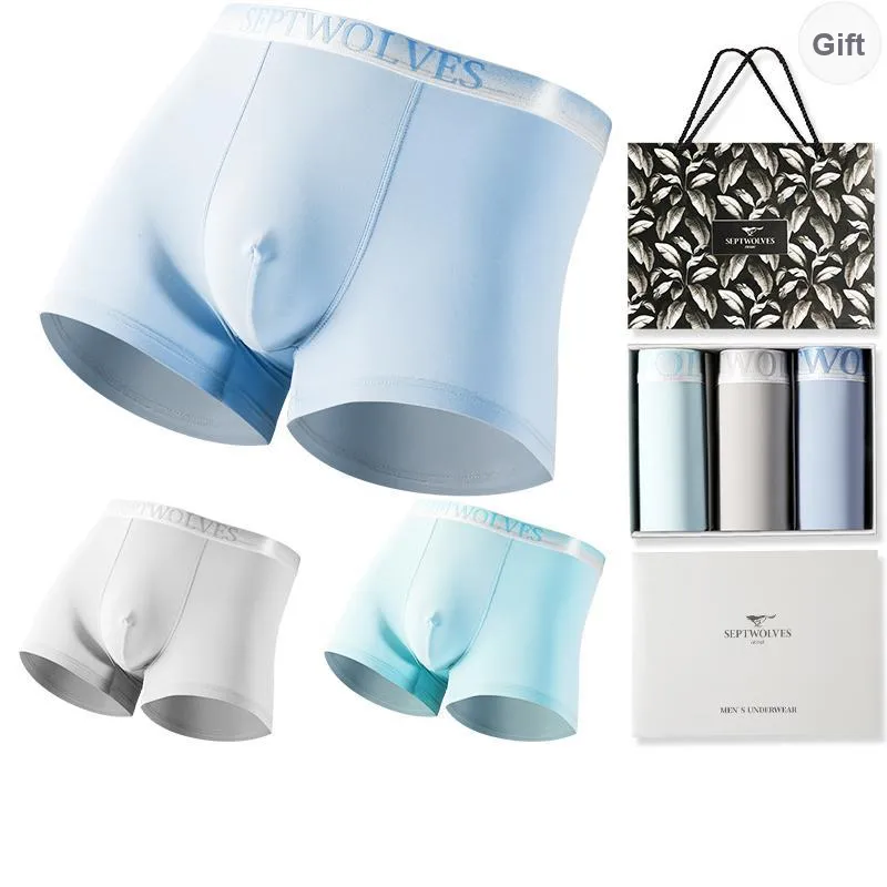 SEPTWOLVES Underpants Men's 3 Pack Gift Box Set+Shopping Bag-14