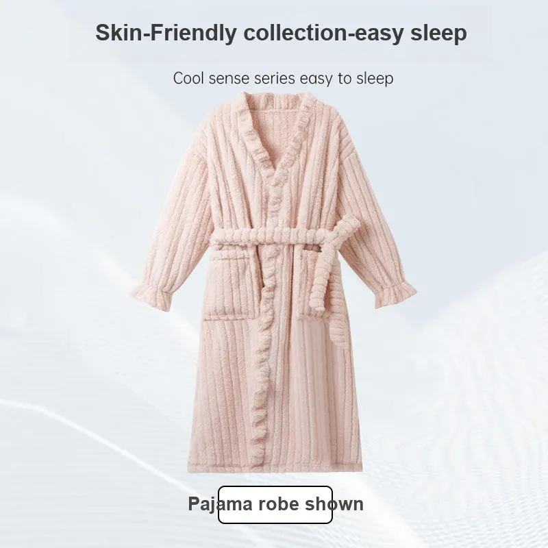 MADALLO Pajama Robe Women's Pink-4