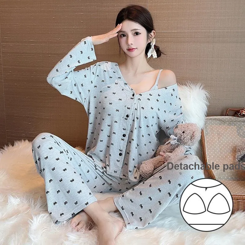 Sleeping Beauty Pajama Set Women's Light Blue-5