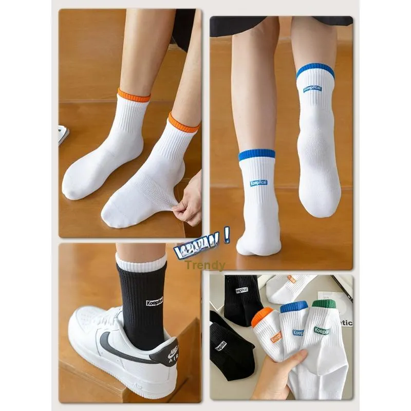 LUOLIAN Mid Calf Socks Unisex 5 Pack-14