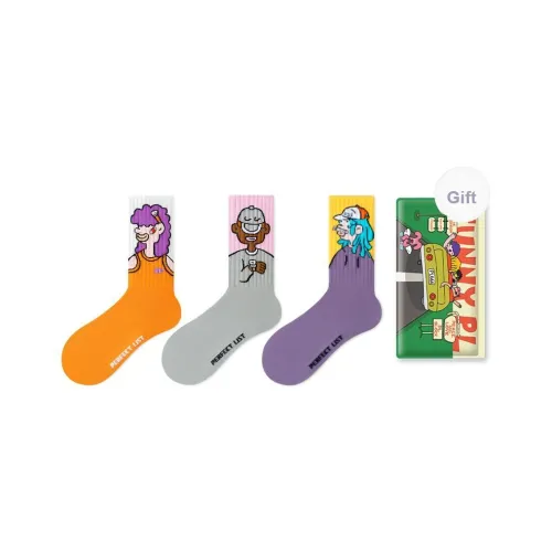 PL Носки Crew Унисекс Сумка для покупок 3 упаковки Смешанные цвета