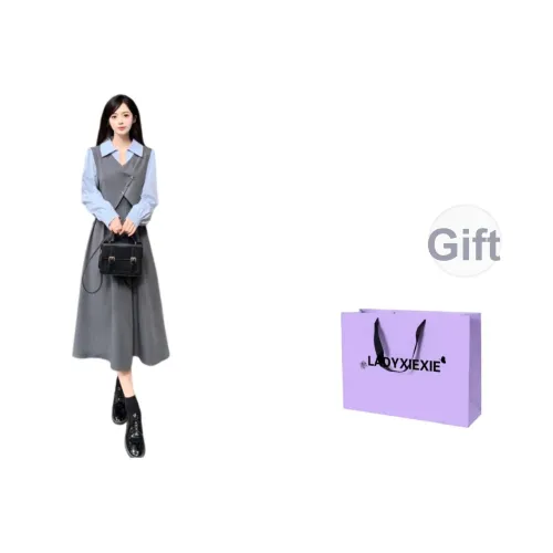 LADYXIEXIE Длинное платье с длинными рукавами женское