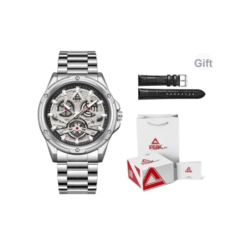 PEAK Leap Collection Кварцевый механизм ремешок из нержавеющей стали черный циферблат мужские часы