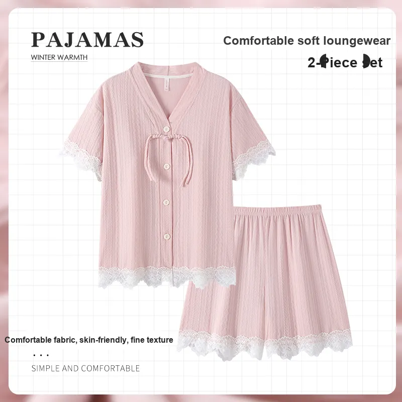 Maultiay Pajama Set Women's Pink-1