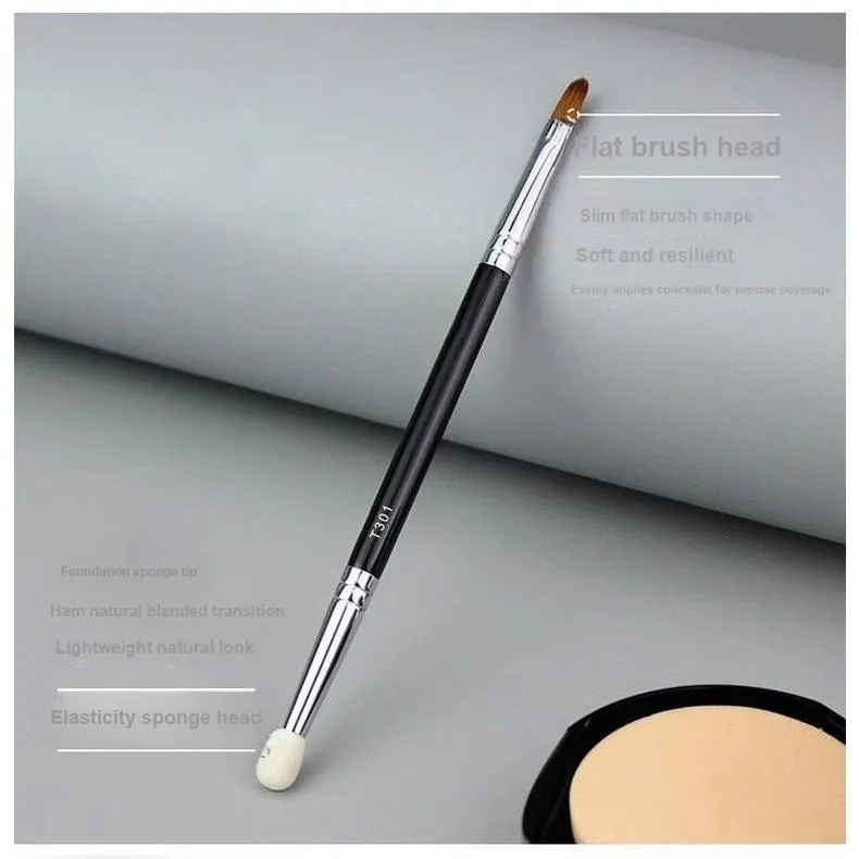HUANMO T301 Dual Head Foundation Brush Lightweight And Natural Finish 1 Pack-1