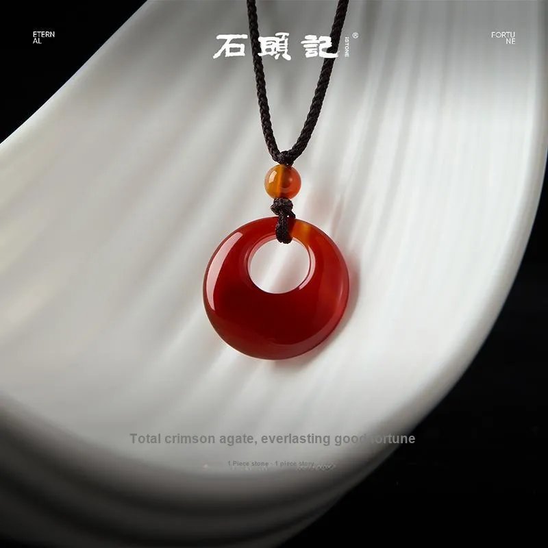 Stone Notes Agate Jade Necklaces Unisex-3