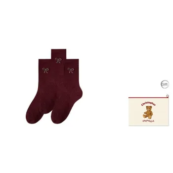 Caramella Mid Calf Socks Women's Shopping Bag Combo Set