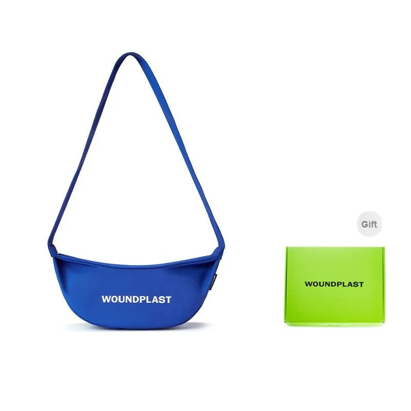 WPT PU Nylon Fabric Dumpling Bag One Shoulder Crossbody Fanny Pack Medium Size Unisex Black/White/Khaki/Green/Blue-21