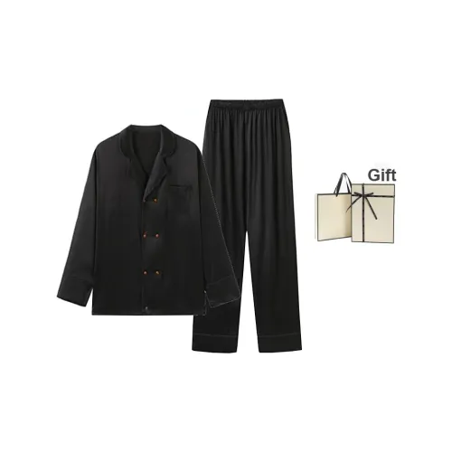 MADALLO [Премиум Сумка для покупок Коробка] Черный Мужской Пижамный Комплект