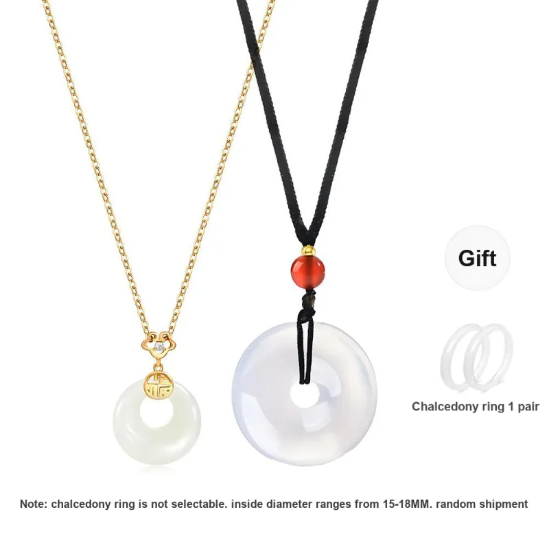 GUDS GAVE Chalcedony Jade Necklaces Unisex-19