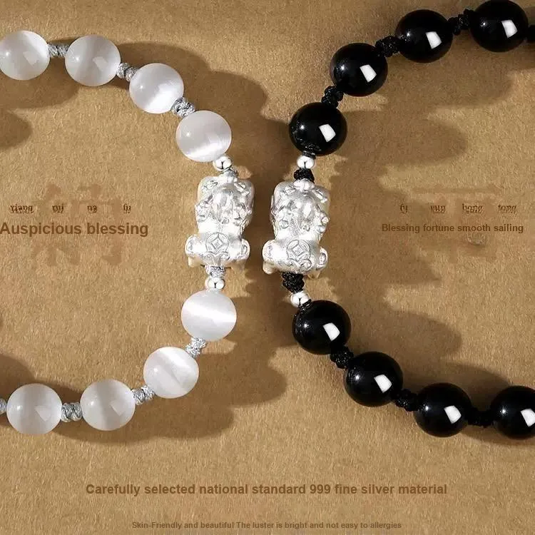 GUDUD Glass Cat Eye Bracelets Unisex-2