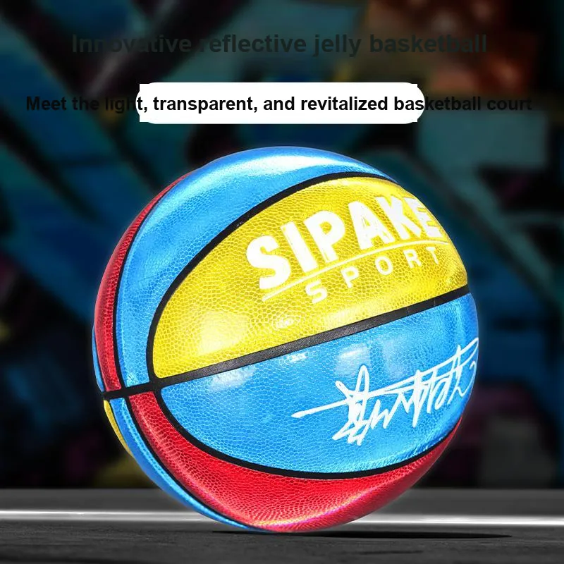 SIPAKESPORT Basketball Jelly Tri Color Jelly Yellow Size 7 Training Match Unisex-15