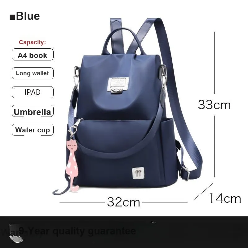 CORE BIRD Oxford Backpack Regular Women's Black/Blue/Khaki-2