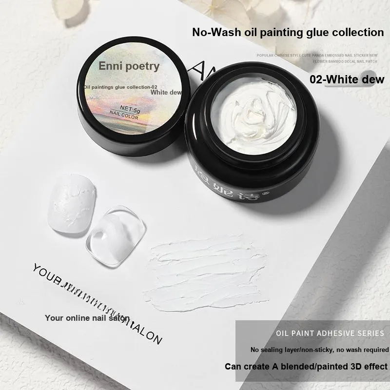 ENNISHI Painted Textured Styling Matte Transparent Лак для ногтей Гель Бургунди Желтый оттенок Кожа Привлекательный