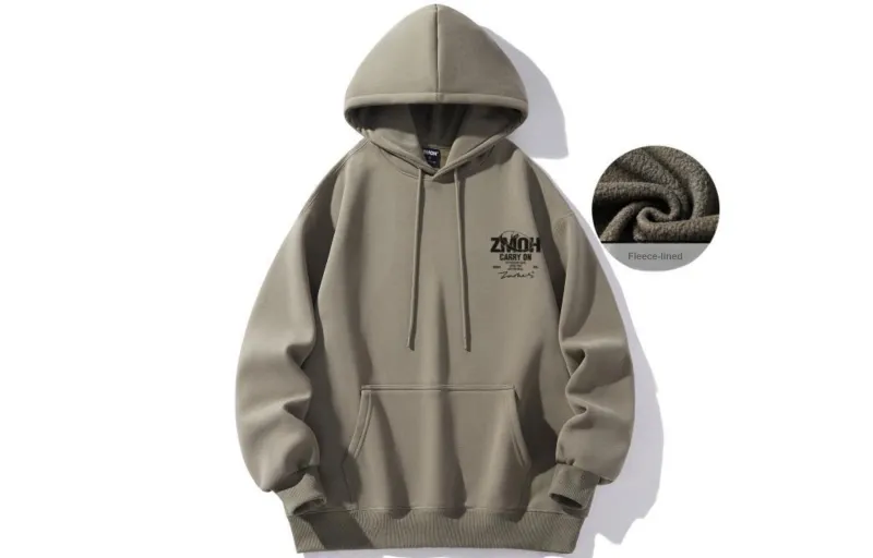 ZMOH Fleece Lined Hoodie Unisex Couple's-20