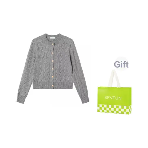 7 SEVFUN Серый Женский Свитер