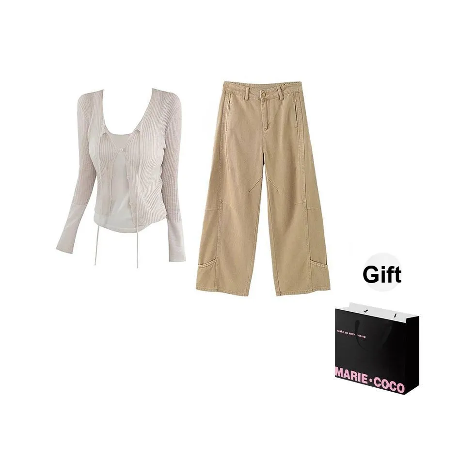 MARIE·COCO Кардиган Брюки Комплекты Одежды Женские