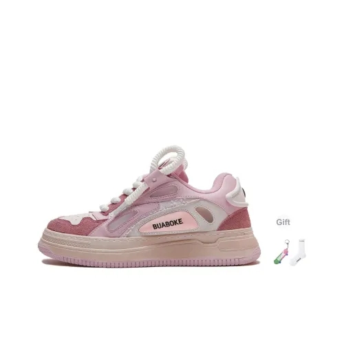 BUABOKE Скейтбордер Макарон Коллекция Устойчивая к истиранию Юбка Низкий Топ Day Shift Скейтборд Кроссовки Унисекс Розовый